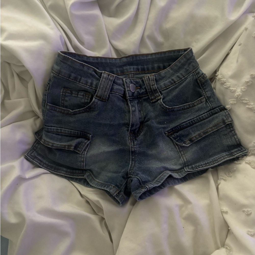 SHEIN Dark Blue Jean Shorts